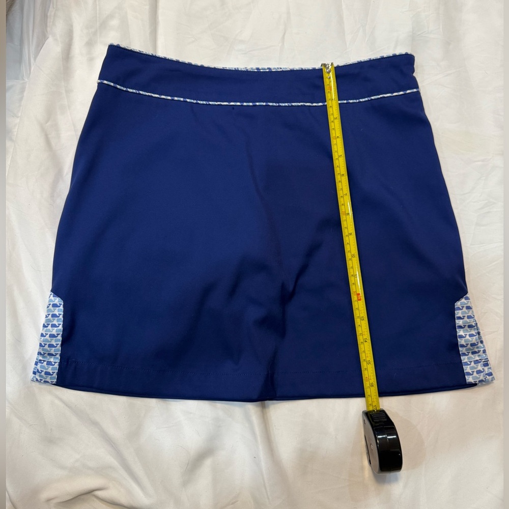 Vineyard Vines Performance Tennis Golf Skort Navy Blue Whale Accents Size 6 EUC